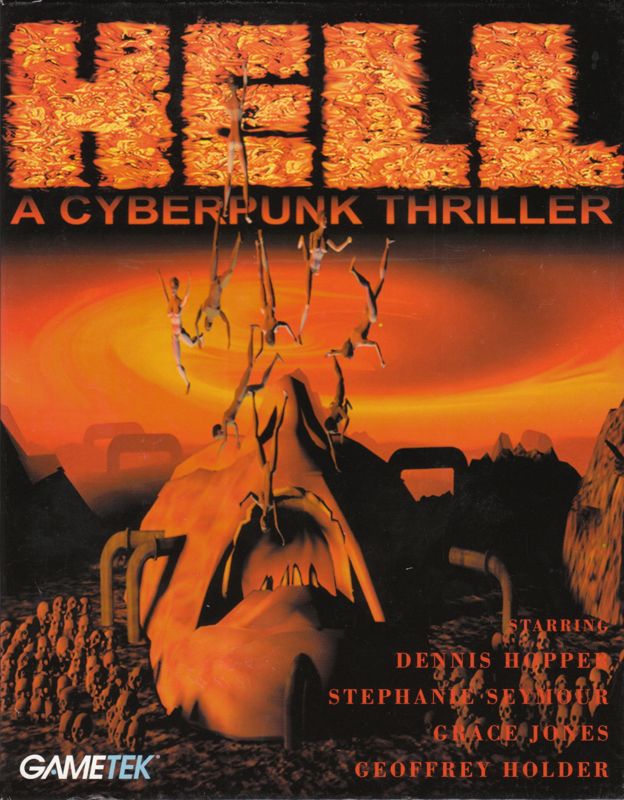 Front Cover for Hell: A Cyberpunk Thriller (DOS)
