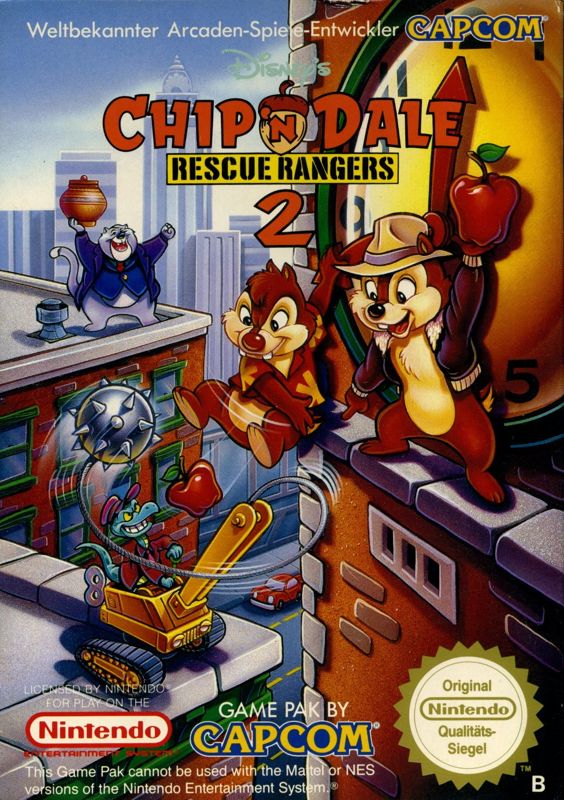Front Cover for Disney's Chip 'N Dale: Rescue Rangers 2 (NES)