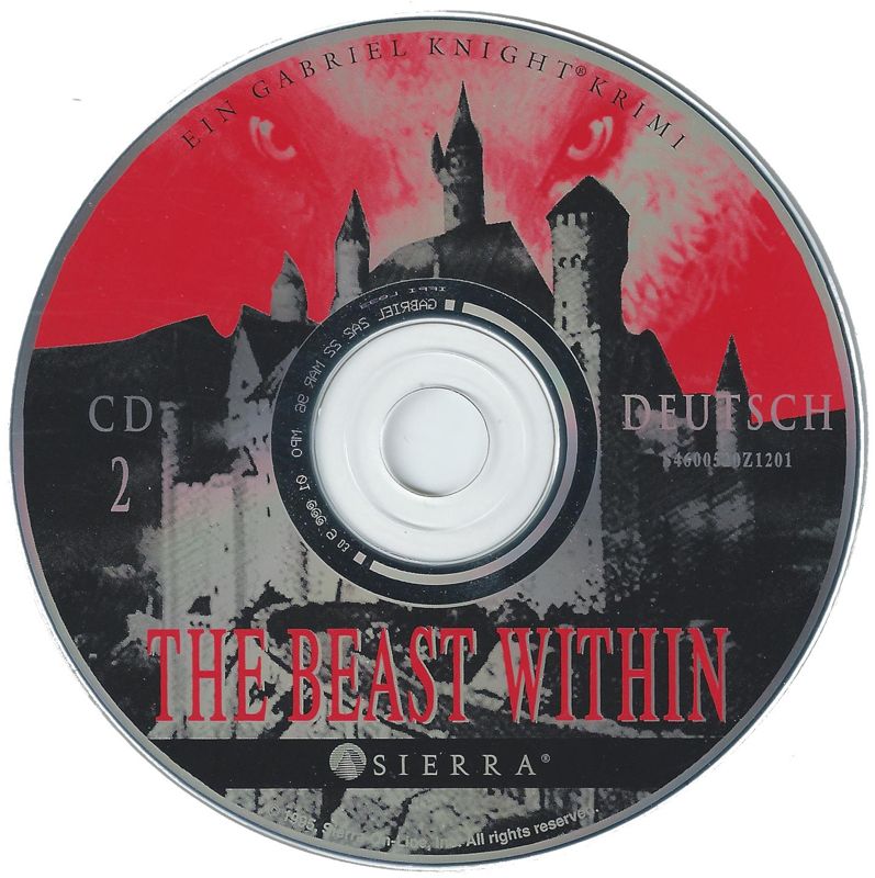 Media for The Beast Within: A Gabriel Knight Mystery (DOS and Windows and Windows 3.x): Disc 2/6
