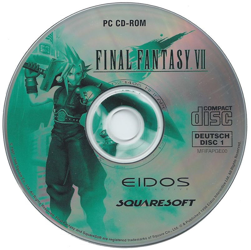 Media for Final Fantasy VII (Windows): Disc 1