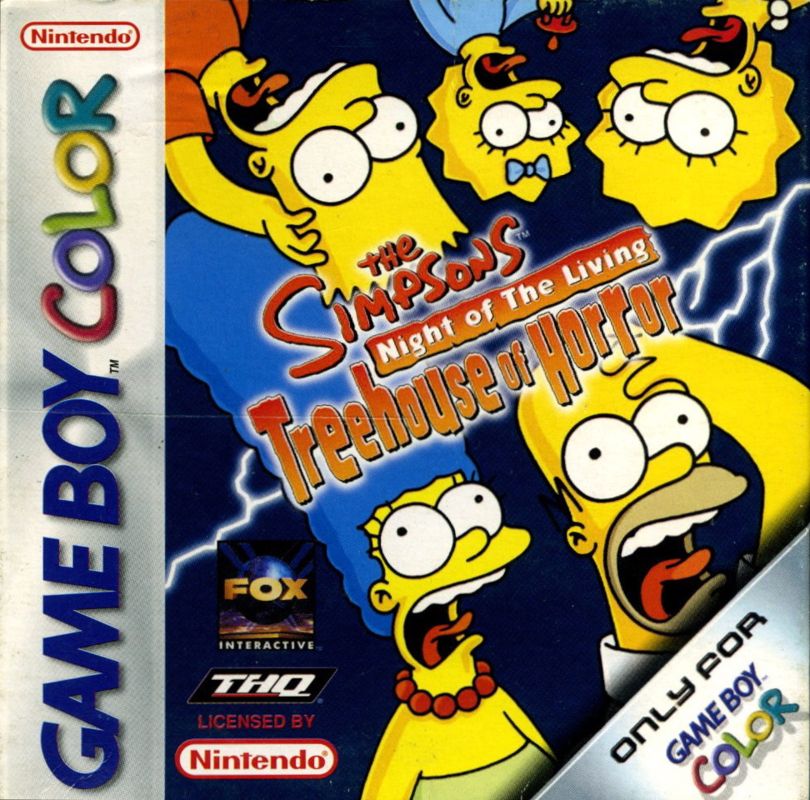 Front Cover for The Simpsons: Night of the Living Treehouse of Horror (Game Boy Color)