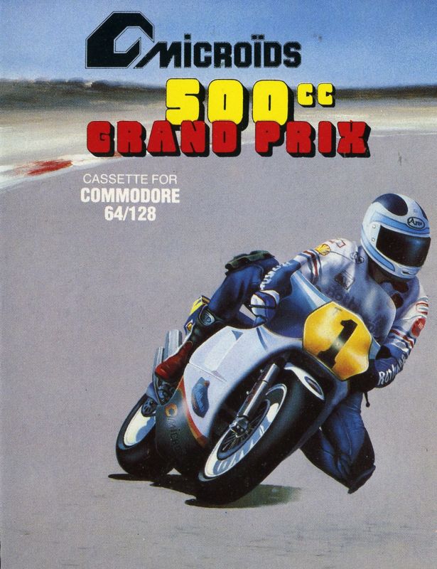 Front Cover for 500 cc Grand Prix (Commodore 64)