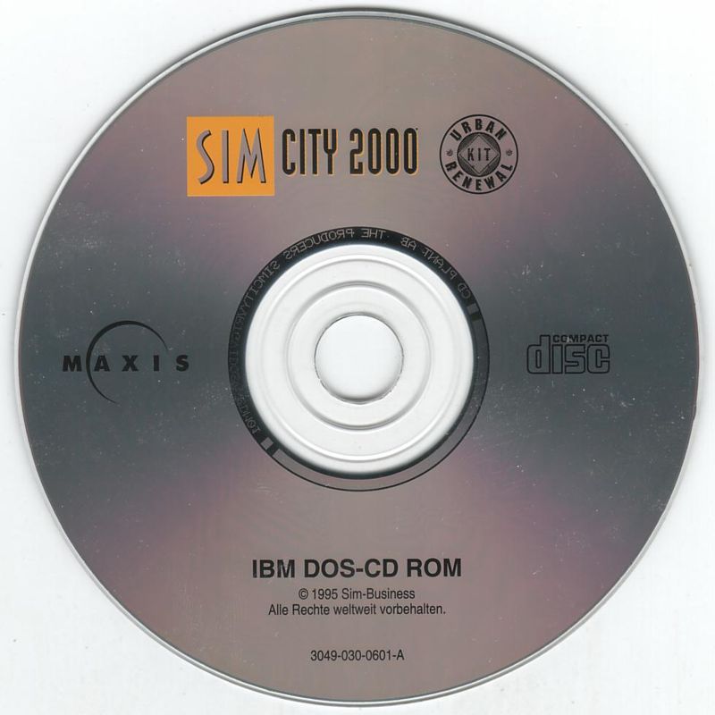 Media for SimCity 2000: Urban Renewal Kit (DOS)