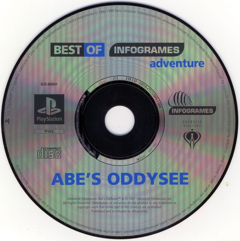 Media for Oddworld: Abe's Oddysee (PlayStation) (Best of Infogrames release)