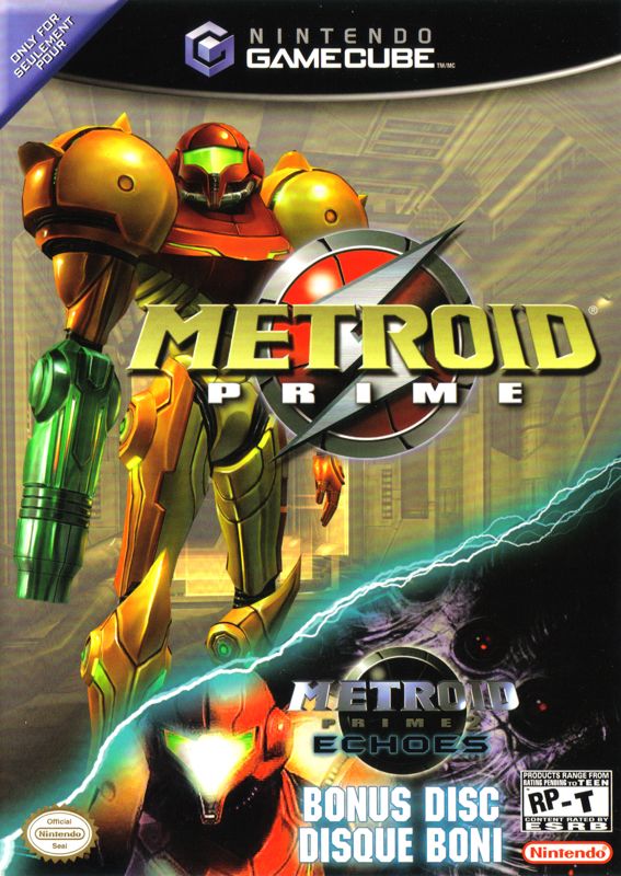 Front Cover for Metroid Prime (GameCube) (Metroid Prime w/ Metroid Prime 2: Echoes Bonus Disc)