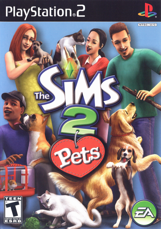 Front Cover for The Sims 2: Pets (PlayStation 2)