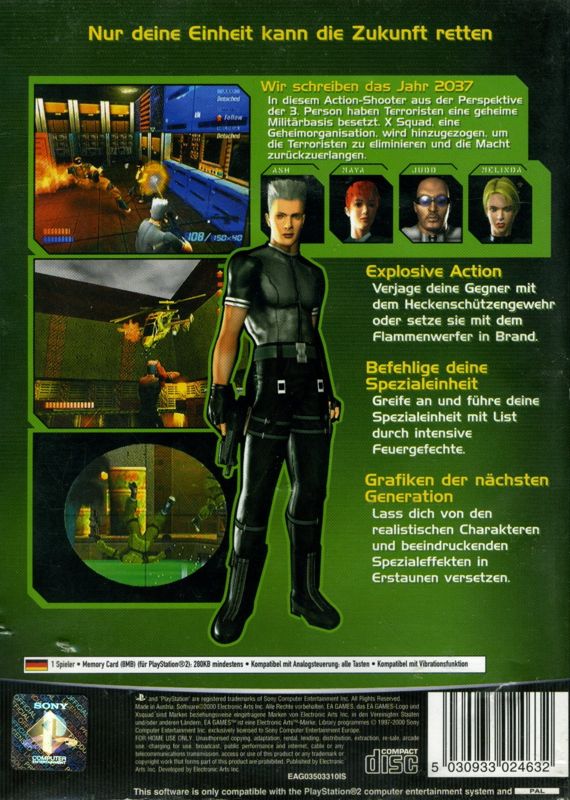 Back Cover for X Squad (PlayStation 2)