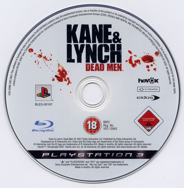 Media for Kane & Lynch: Dead Men (PlayStation 3)