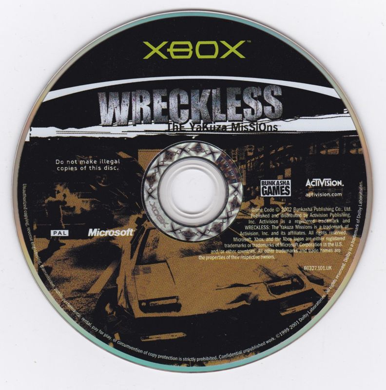 Media for Wreckless: The Yakuza Missions (Xbox)
