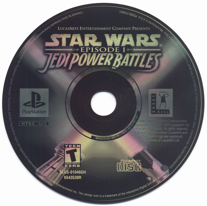 Media for Star Wars: Episode I - Jedi Power Battles (PlayStation) (Greatest Hits release)