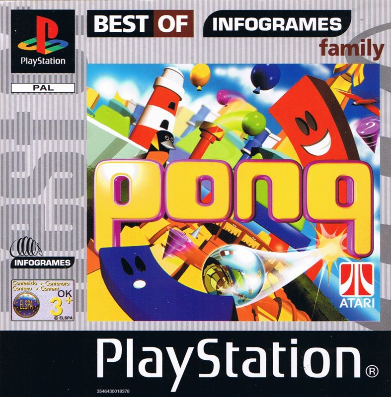 Front Cover for Pong: The Next Level (PlayStation) (Best of Infogrames release)