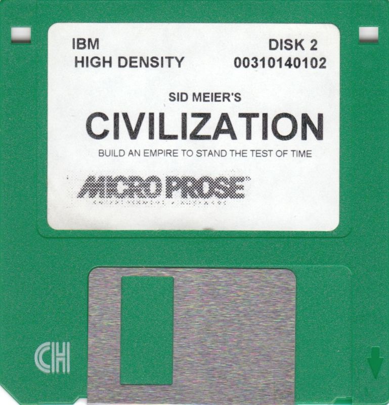 Media for Sid Meier's Civilization (DOS) (3.5" Disk release): Disk 2/2