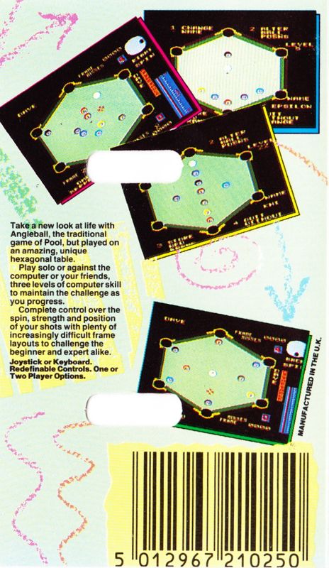 Back Cover for Angle Ball (ZX Spectrum)
