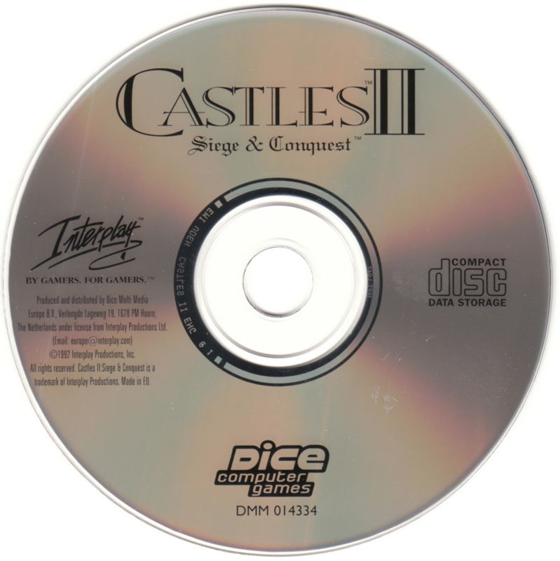 Media for Castles II: Siege & Conquest (DOS) (Dice Multi Media CD-ROM release)