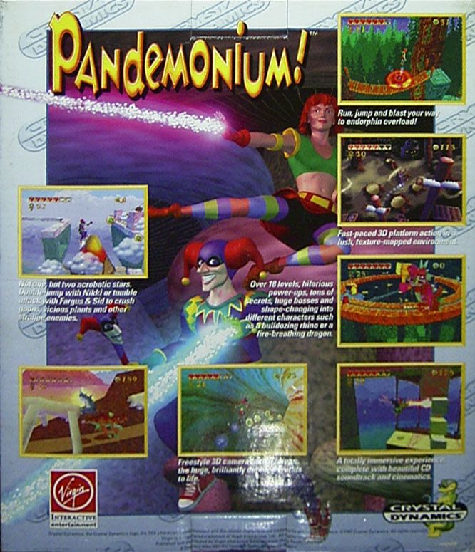 Back Cover for Pandemonium! (Windows) (Asian release)