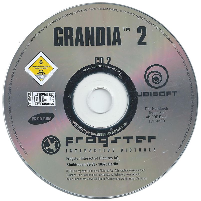 Media for Grandia II (Windows) (Back to Games release): Disc 2