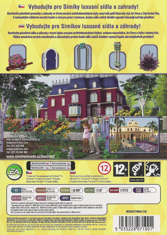 Back Cover for The Sims 2: Mansion & Garden Stuff (Windows)