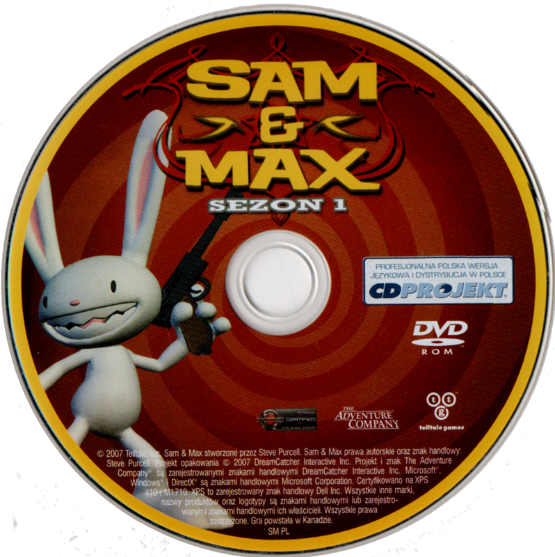 Media for Sam & Max: Season One (Windows) (Top Seller release): Polish version disc