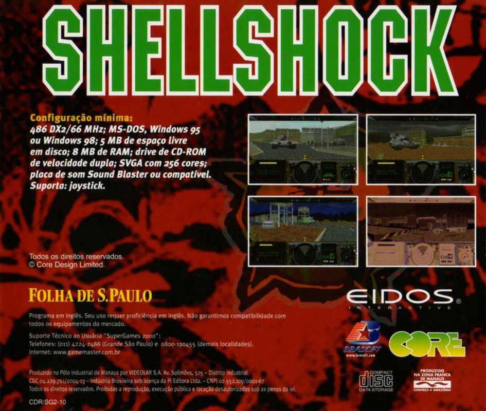 Back Cover for Shellshock (DOS) (Super Games 2000 (Folha de S.Paulo) covermount)