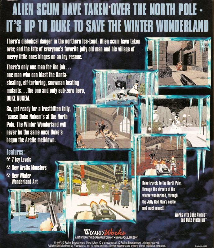 Back Cover for Duke: Nuclear Winter (DOS)