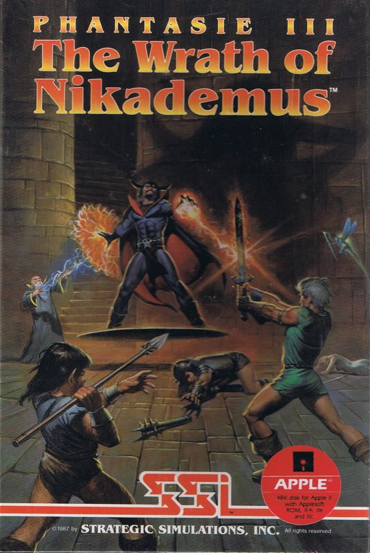 Front Cover for Phantasie III: The Wrath of Nikademus (Apple II)