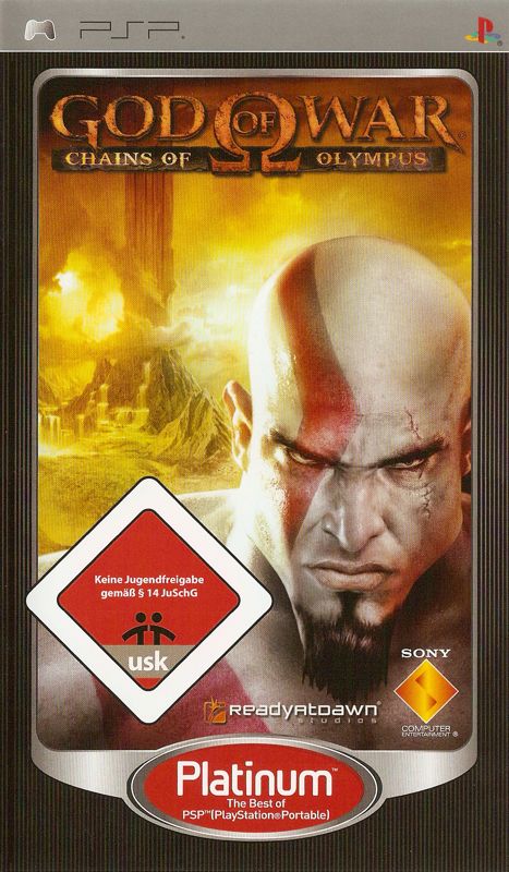 Front Cover for God of War: Chains of Olympus (PSP) (Platinum release)