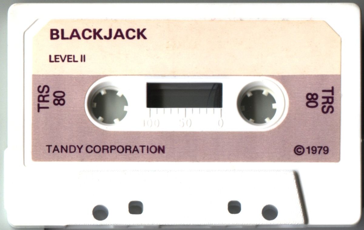 Media for Backgammon/Blackjack (TRS-80) (Initially bundled with the TRS-80 Model I, Level II): Blackjack side