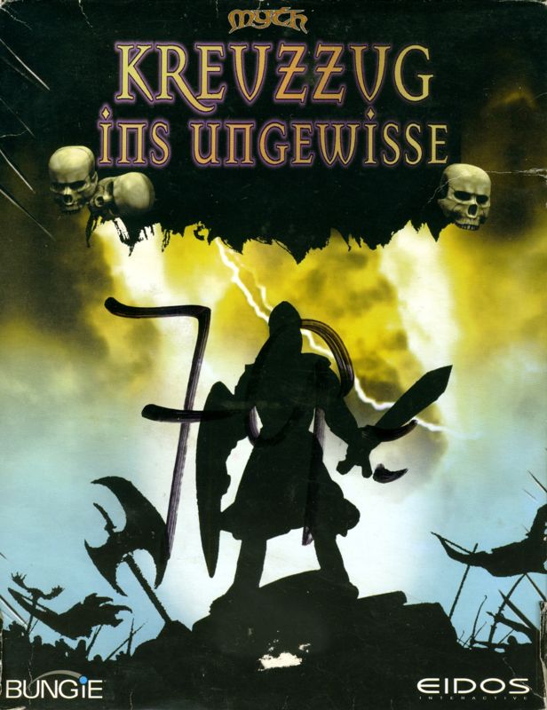 Front Cover for Myth: The Fallen Lords (Macintosh) (includes German and US discs)