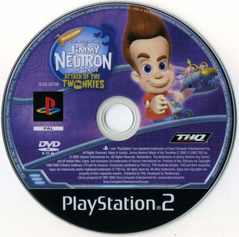 Media for The Adventures of Jimmy Neutron: Boy Genius - Attack of the Twonkies (PlayStation 2)
