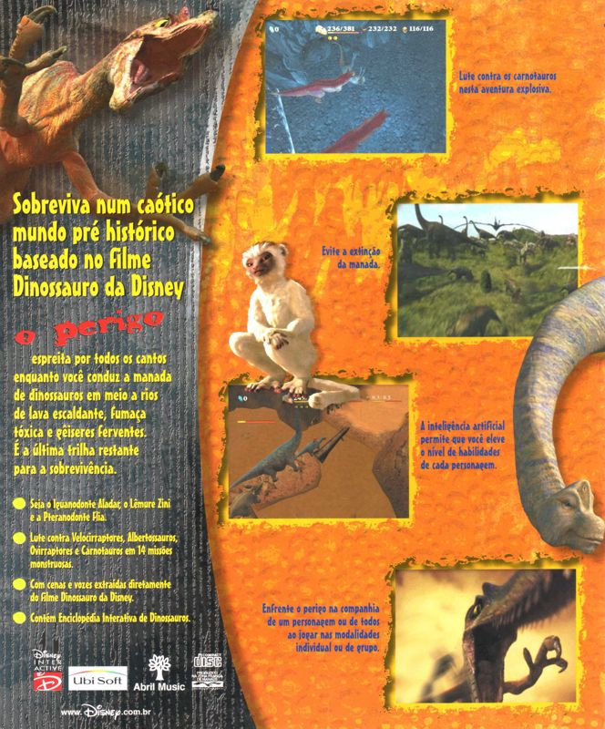 Back Cover for Disney's Dinosaur (Windows)
