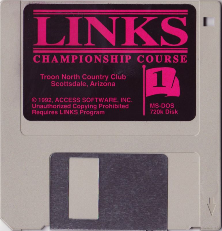 Media for Links: Championship Course - Troon North (DOS) (3.5" disk release): Disk 1/3