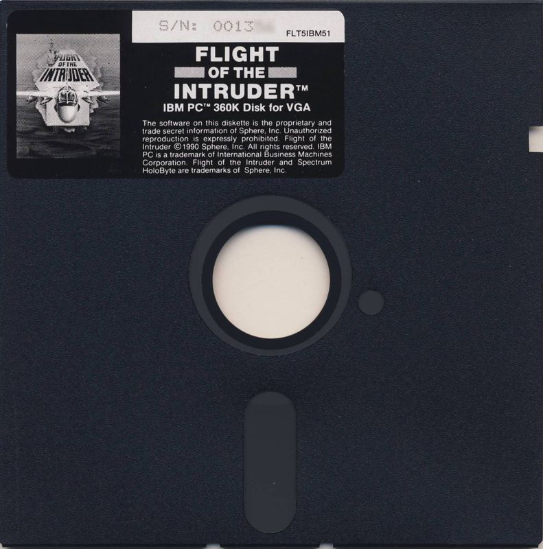 Media for Flight of the Intruder (DOS) (Includes Pocket Book on which the game is based): 5.25" 360KB VGA