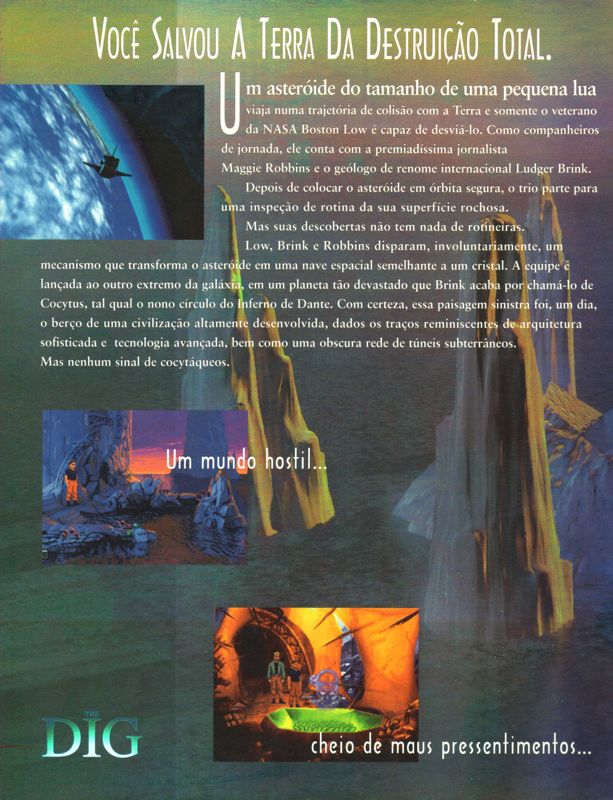 Inside Cover for The Dig (DOS): Left
