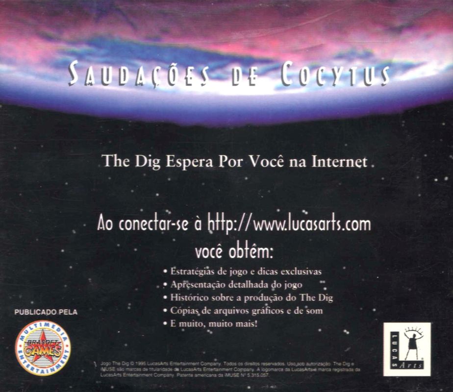 Other for The Dig (DOS): Jewel Case - Back