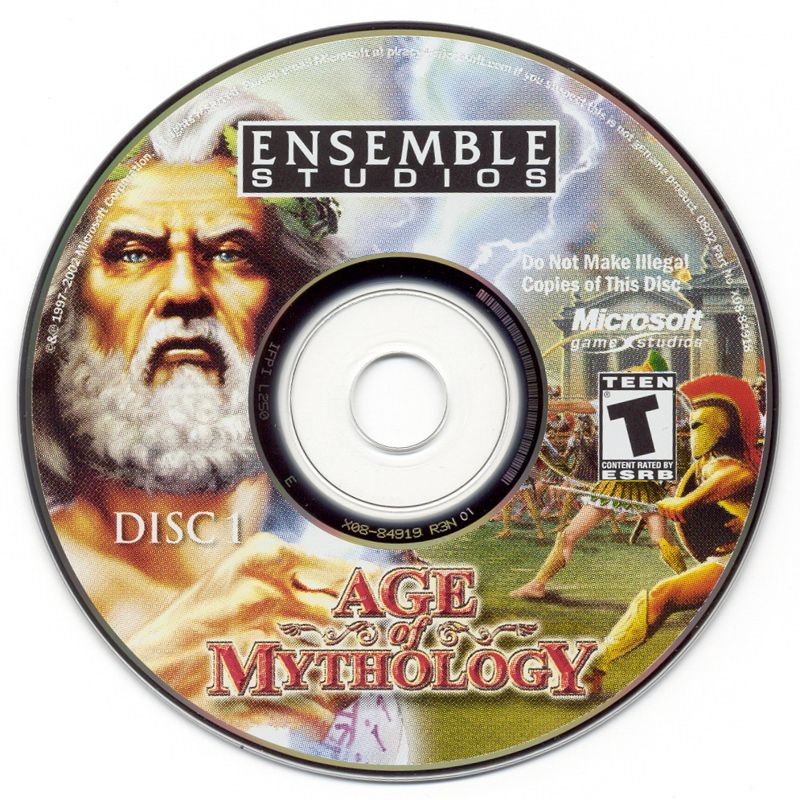 Media for Age of Mythology (Windows) (Game Of The Year box): Disc 1
