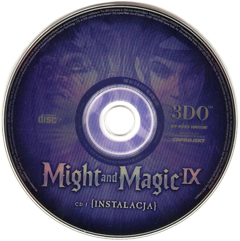 Media for Might and Magic IX (Windows): Disc 1 - Install
