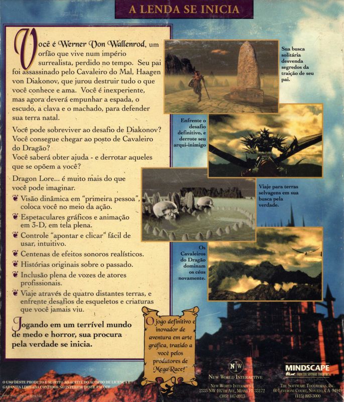 Back Cover for Dragon Lore: The Legend Begins (DOS)