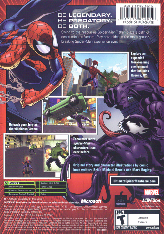 Ultimate SpiderMan cover or packaging material MobyGames