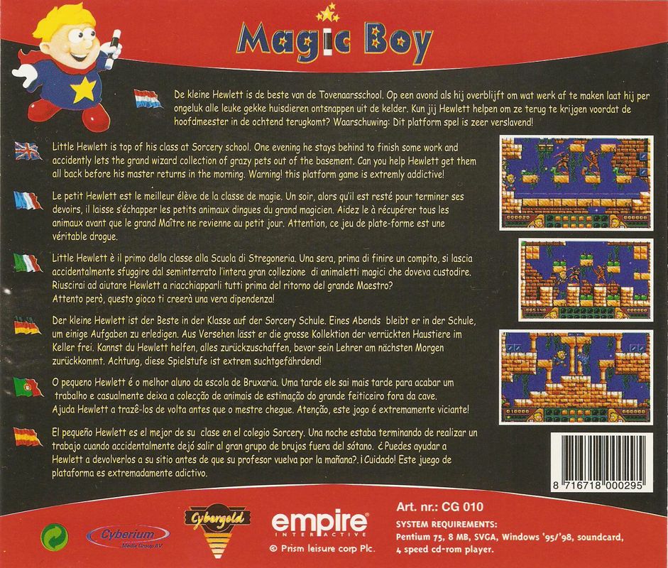 Back Cover for Magic Boy (DOS)