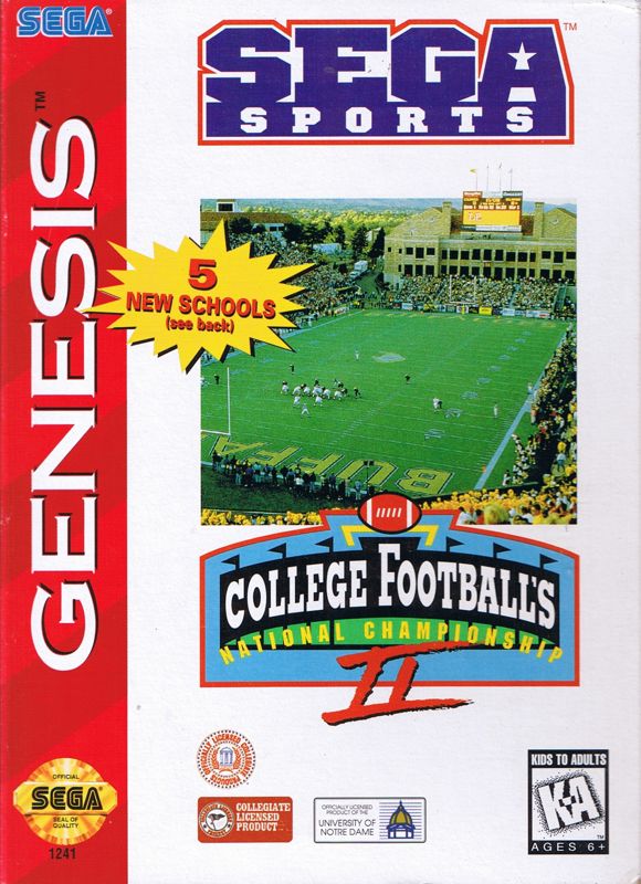 Front Cover for College Football's National Championship II (Genesis)