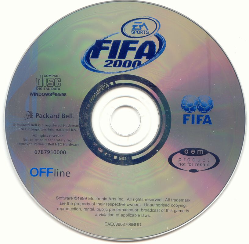 Media for FIFA 2000: Major League Soccer (Windows) (OEM version bundled with Packard Bell PCs)