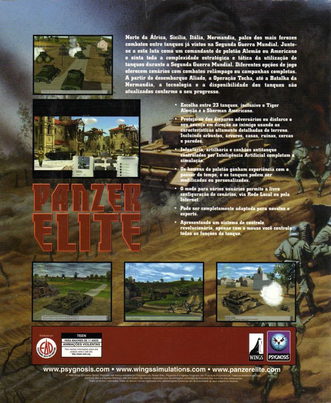 Back Cover for Panzer Elite (Windows)