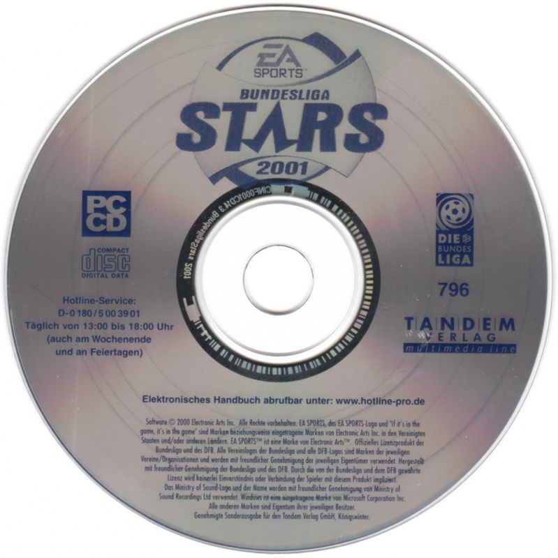 Media for The F.A. Premier League Stars 2001 (Windows) (Tandem Verlag release)