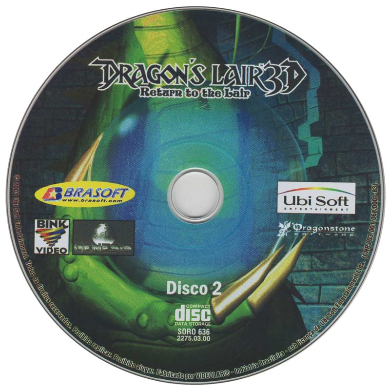Media for Dragon's Lair 3D: Return to the Lair (Windows): Disc 2