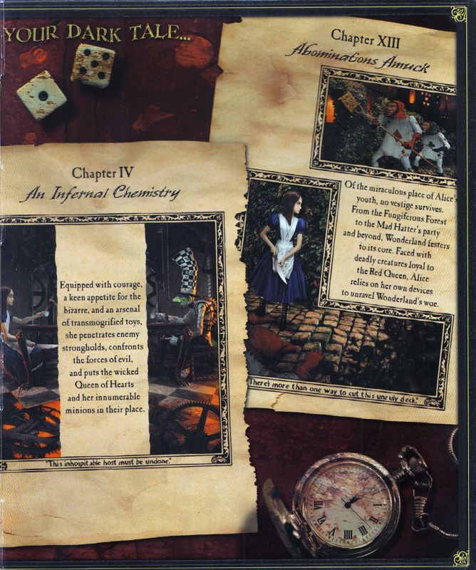 Inside Cover for American McGee's Alice (Windows) (Alternate cover): Right Flap