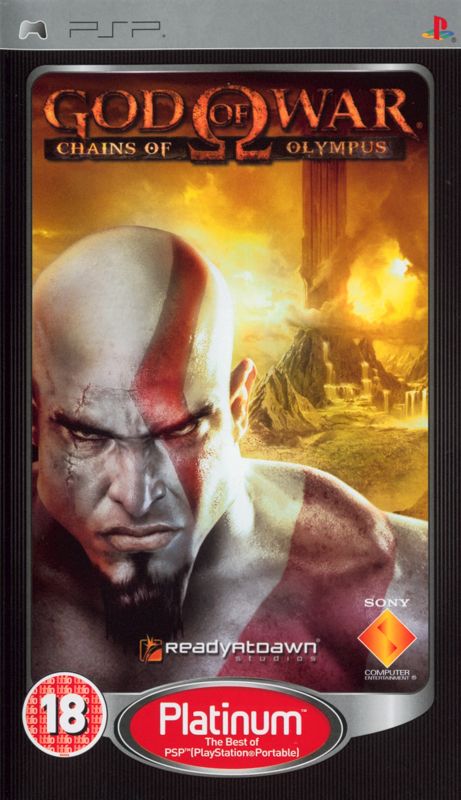 Front Cover for God of War: Chains of Olympus (PSP) (Platinum release)