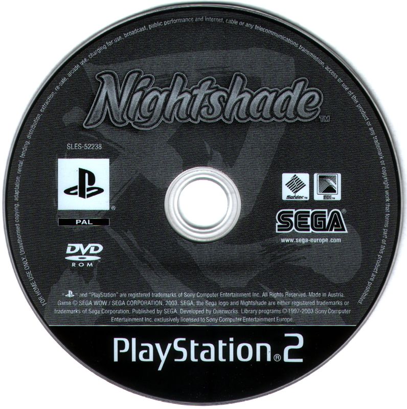 Media for Nightshade (PlayStation 2)
