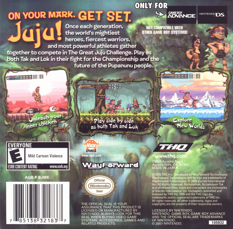 Other for Tak: The Great Juju Challenge (Game Boy Advance) (Slipcase): Box - Back