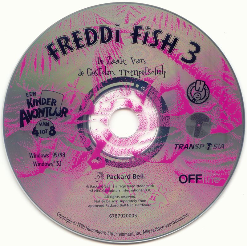 Media for Freddi Fish 3: The Case of the Stolen Conch Shell (Windows) (OEM version, ships with Packard Bell PCs)