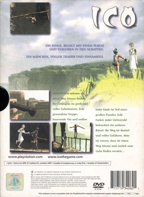 Back Cover for Ico (PlayStation 2) (Limited Edition)
